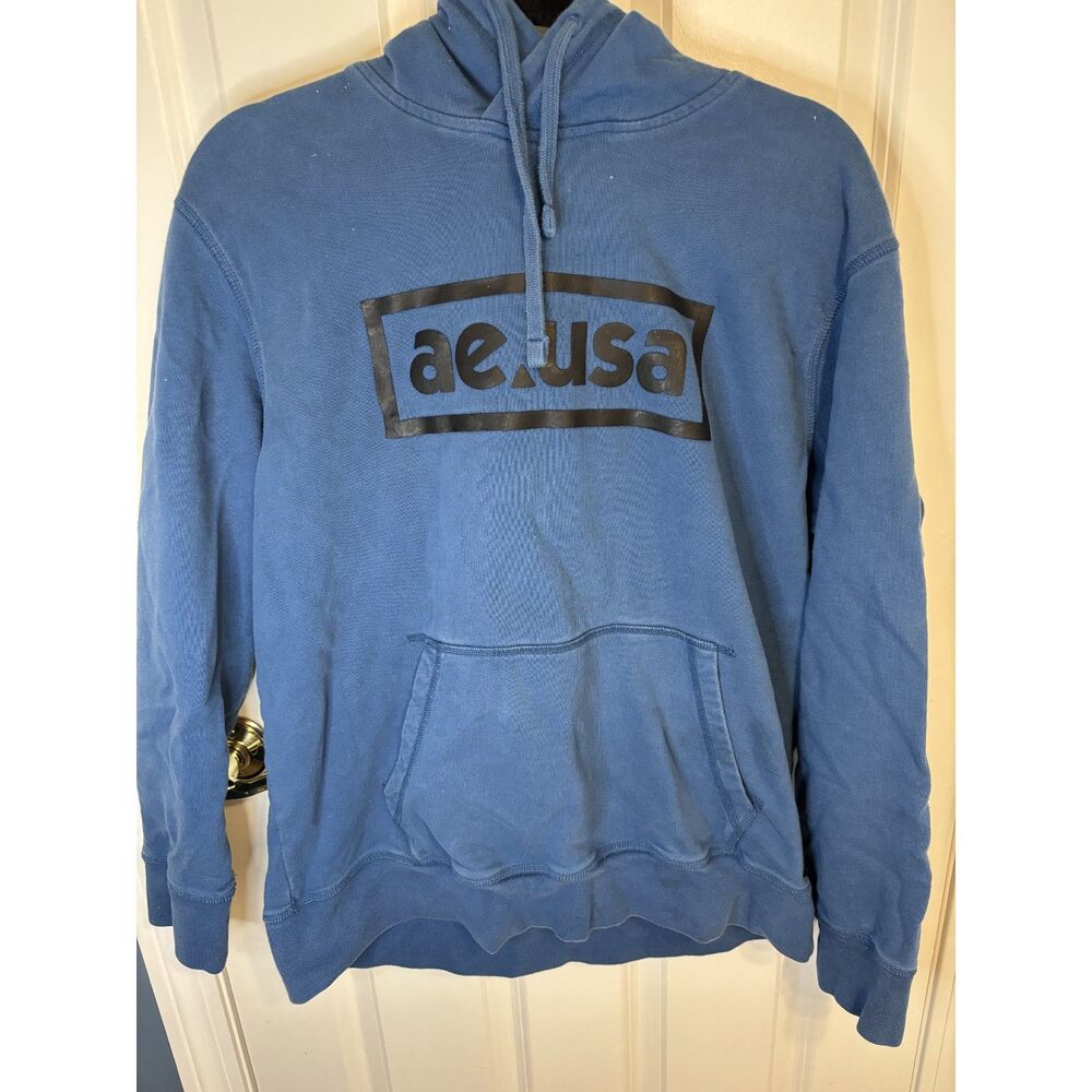 American Eagle Outfitters Heavyweight Blue Hoodie Size Large